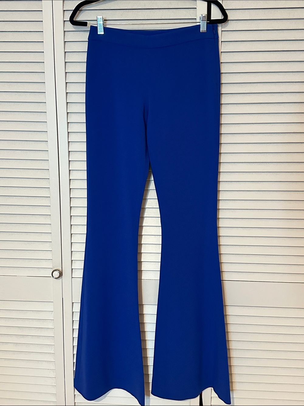 NWT Moschino Couture Flare Leg Trousers! Size 4 Italy $575 Colbalt Blue
